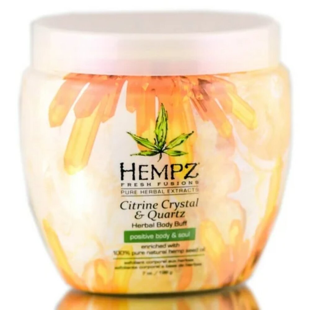NEW Hempz Citrine Crystal & Quartz Herbal Body Buff - 7 oz CASE (6)